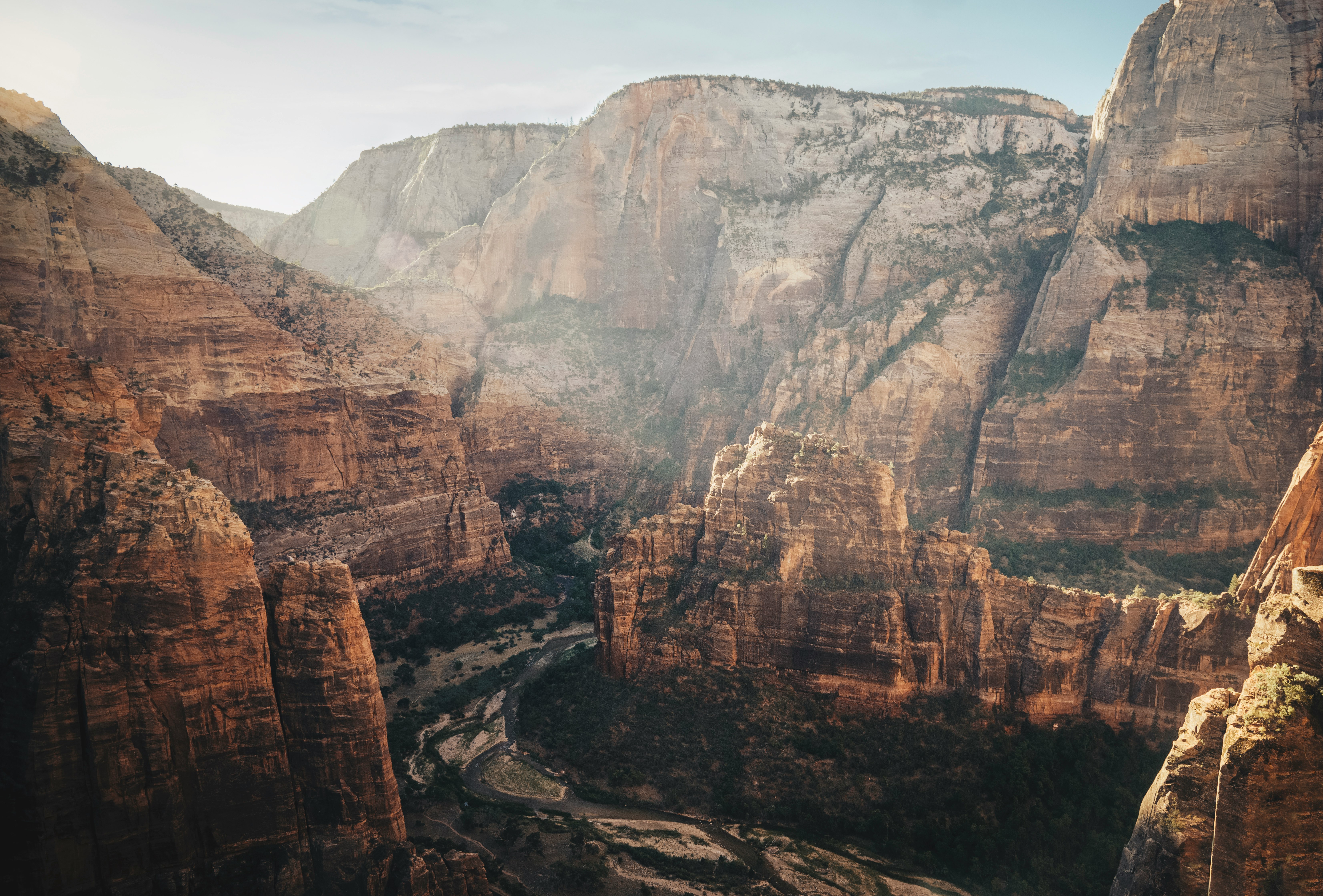 aerial photography of canyons